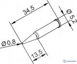 102PDLF08L — конус длинный 0,8 мм (к i-Tool, i-Tool nano) фото