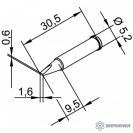 102CDLF16 — клин 1,6 мм (к i-Tool, i-Tool nano): штатное жало в комплекте паяльника i-Tool фото