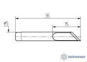 M15-DK-05 — паяльная насадка 5,0 мм ножевая (износостойкая) фото