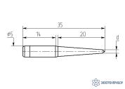М20-DА-03 — паяльная насадка 3,5 мм (двухсторонний срез, износостойкая) фото