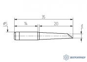 М20-DС-03 — паяльная насадка 3,5 мм (микроволна, износостойкая) фото
