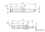 МИ-DА-11 — паяльная насадка 0,8 мм (двухсторонний срез, износостойкая) фото