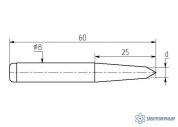 МL25-DА-65 — паяльная насадка 6,5 мм (двухсторонний срез, износостойкая, посадочный диаметр 8 мм) фото
