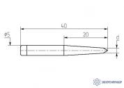 МN20-DA-01 — паяльная насадка 1,5 мм (двухсторонний срез, износостойкая) фото