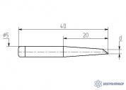 МN20-DC-02 — паяльная насадка 2,5 мм (миниволна, износостойкая) фото