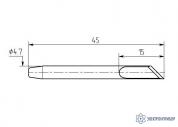 MP15-DK-05 — паяльная насадка 5,0 мм (ножевая, износостойкая) для паяльных станций PACE фото