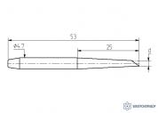 МP25-DB-11 — паяльная насадка 0,8 мм (односторонний срез, износостойкая) для паяльных станций PACE фото