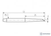 МP25-DC-02 — паяльная насадка 2,5 мм (миниволна, износостойкая) для паяльных станций PACE фото