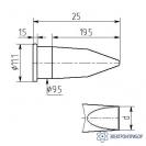 LHT20-DA-09 — паяльная насадка 9,5 мм (двухсторонний срез, износостойкая) фото