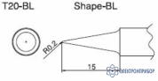 T20-BL — паяльная сменная композитная головка для станций FX-838 фото