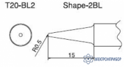 T20-BL2 — паяльная сменная композитная головка для станций FX-838 фото