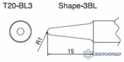 T20-BL3 — паяльная сменная композитная головка для станций FX-838 фото