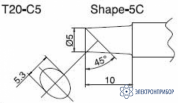 T20-C5 — паяльная сменная композитная головка для станций FX-838 фото
