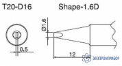 T20-D16 — паяльная сменная композитная головка для станций FX-838 фото