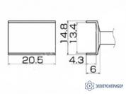 T12-1009 — паяльная сменная композитная головка для станций FX-950/ FX-951/FX-952/FM-203 фото