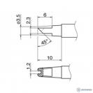 T12-1612 — паяльная сменная композитная головка для станций HAKKO FX-950/FX-951/FX-952/FM-203 фото