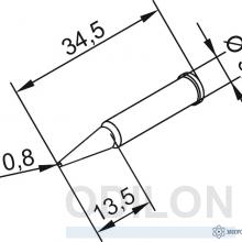 102PDLF08L — конус длинный 0,8 мм (к i-Tool, i-Tool nano) фото 1