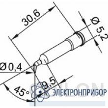 102SDLF04 — конус 0,4мм, изогнутое (к i-Tool, i-Tool nano) фото 1