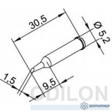 102ADLF15 — усеченный цилиндр 1,5 мм (к i-Tool, i-Tool nano) фото 1