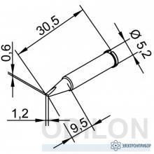 102CDLF12 — клин 1,2 мм (к i-Tool, i-Tool nano) фото 1