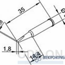 102CDLF18L — клин длинный 1,8 мм (к i-Tool, i-Tool nano) фото 1