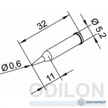 102PDLF06L — конус длинный 0,6 мм (к i-Tool, i-Tool nano) фото 1