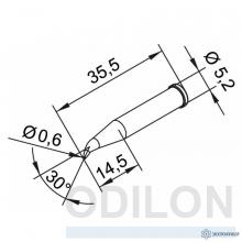 102SDLF06L — конус длинный 0,6мм, изогнутое (к i-Tool, i-Tool nano) фото 1