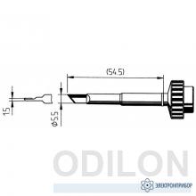 612MD — лезвие 5,5 мм с подгибом 1,5мм - для пайки PLCC (к TechTool) фото 1