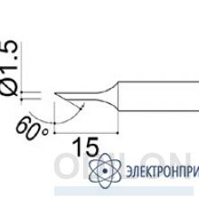 HAKKO 900M-T-1.5CF — паяльная сменная головка для паяльников HAKKO 907/907ESD фото 1