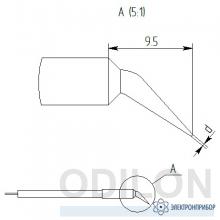 MG11-DN-004 — паяльная насадка 0,4 мм (износостойкая) фото 1