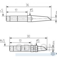 МИ-DB-11 — паяльная насадка 0,8 мм (односторонний срез, износостойкая) фото 1