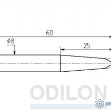 МL25-DА-80 — паяльная насадка 8,0 мм (двухсторонний срез, износостойкая, посадочный диаметр 8 мм) фото 1