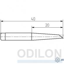 МN20-DВ-01 — паяльная насадка 1,5 мм (односторонний срез, износостойкая) фото 1