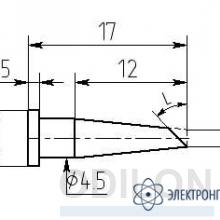 МW12-DВ-03-45 — паяльная насадка 3,5 мм (двухсторонний срез, износостойкая) фото 1