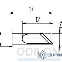 MW12-DK-05 — паяльная насадка 5,0 мм (ножевая, износостойкая) фото 1