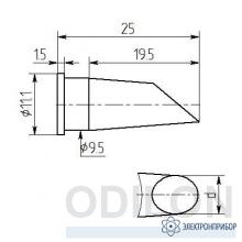 LHT20-DB-03 — паяльная насадка 3,5 мм (односторонний срез, износостойкая) фото 1