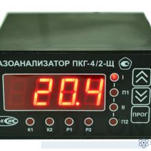 ПКГ-4/2-Щ-К-2А-220В — стационарный двухканальный газоанализатор кислорода в щитовом исполнении (измерительный блок, 2 аналоговых выхода) фото 1