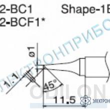 T12-BC1 — паяльная сменная композитная головка для станций FX-950/ FX-951/FX-952/FM-203 фото 1