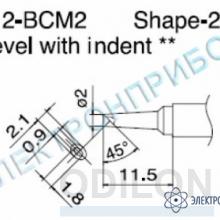 T12-BCM2 — паяльная сменная композитная головка для станций FX-950/ FX-951/FX-952/FM-203 фото 1