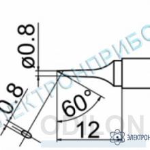 T12-C08 — паяльная сменная композитная головка для станций FX-950/ FX-951/FX-952/FM-203 фото 1