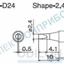 T12-D24 — паяльная сменная композитная головка для станций FX-950/ FX-951/FX-952/FM-203 фото 1
