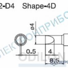 T12-D4 — паяльная сменная композитная головка для станций FX-950/ FX-951/FX-952/FM-203 фото 1