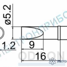 T12-DL52 — паяльная сменная композитная головка для станций FX-950/ FX-951/FX-952/FM-203 фото 1