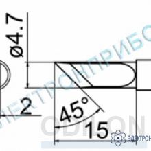 T12-K — паяльная сменная композитная головка для станций FX-950/ FX-951/FX-952/FM-203 фото 1