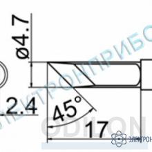 T12-KF — паяльная сменная композитная головка для станций FX-950/ FX-951/FX-952/FM-203 фото 1