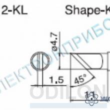 T12-KL — паяльная сменная композитная головка для станций FX-950/ FX-951/FX-952/FM-203 фото 1