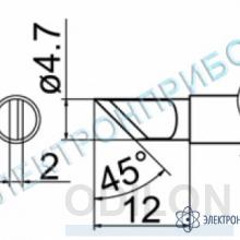 T12-KRZ — паяльная сменная композитная головка для станций FX-950/ FX-951/FX-952/FM-203 фото 1