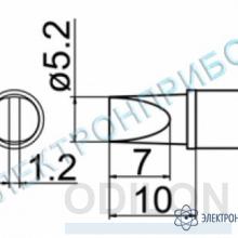 T12-WD52 — паяльная сменная композитная головка для станций FX-950/ FX-951/FX-952/FM-203 фото 1