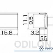 T12-1004 — паяльная сменная композитная головка для станций FX-950/ FX-951/FX-952/FM-203 фото 1