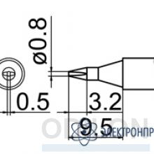 T12-D08 — паяльная сменная композитная головка для станций FX-950/ FX-951/FX-952/FM-203 фото 1